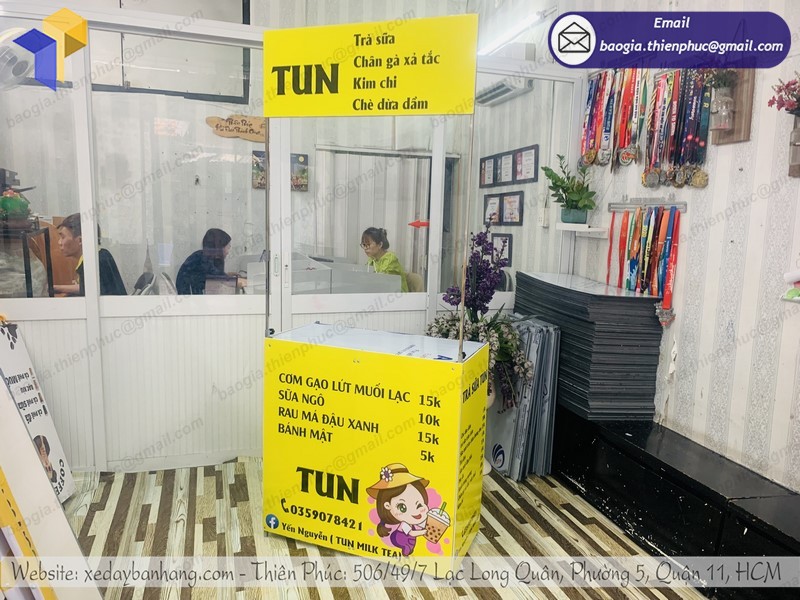 booth bán đồ ăn vặt vỉa hè tphcm