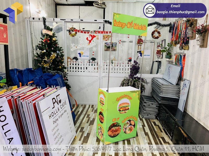 Booth bán thức ăn gấp gọn đẹp