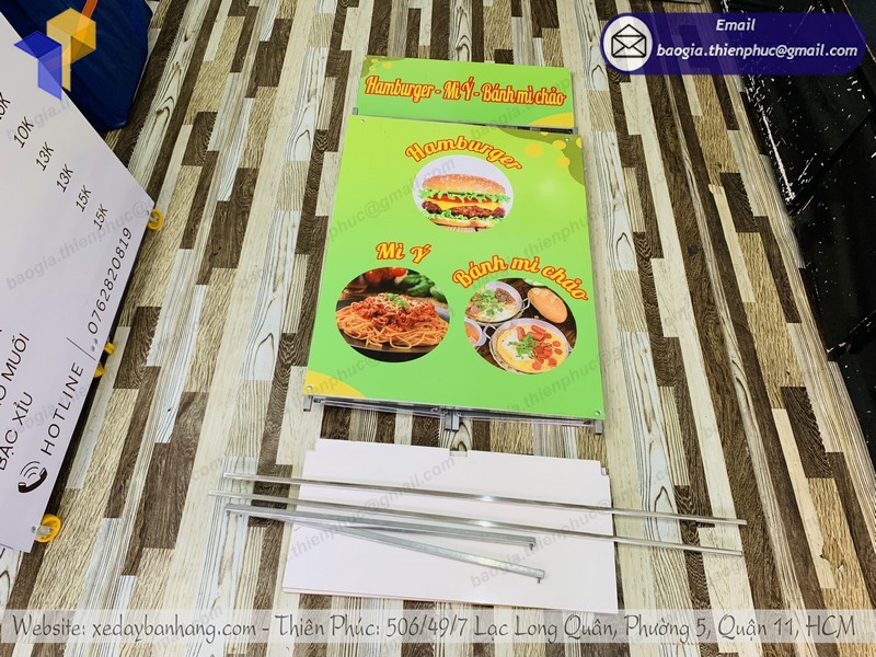 Booth bán thức ăn gấp gọn