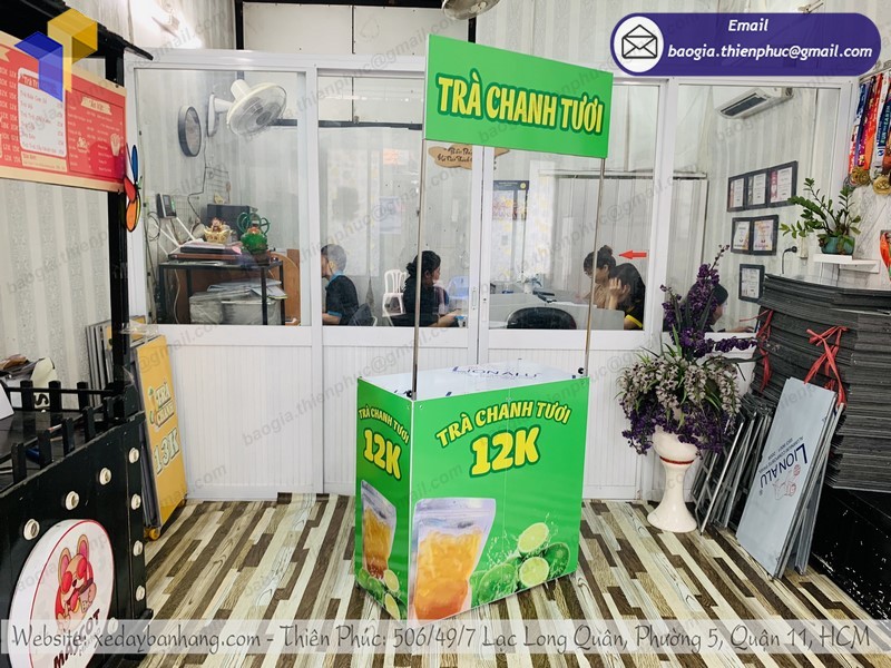 booth bán trà chanh mini uy tín
