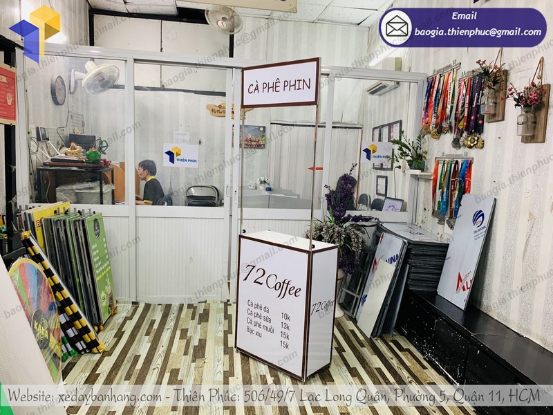 Booth café mang đi xếp gọn tphcm