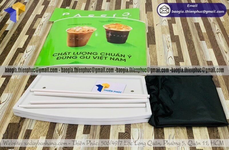 Booth cho PG đứng tiếp thị mẫu mới sự kiện bằng nhựa cho vỉa hè sale sản phẩm