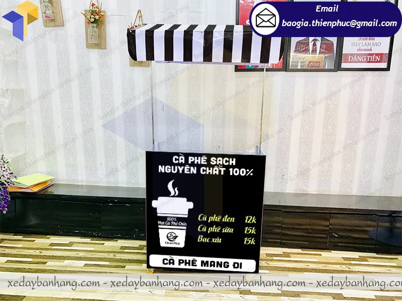 booth lắp ráp bán cafe hạt nguyên chất đẹp