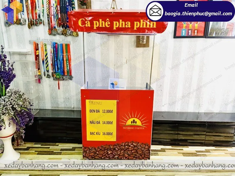 booth lắp ráp bán cafe mang đi giá bao nhiêu