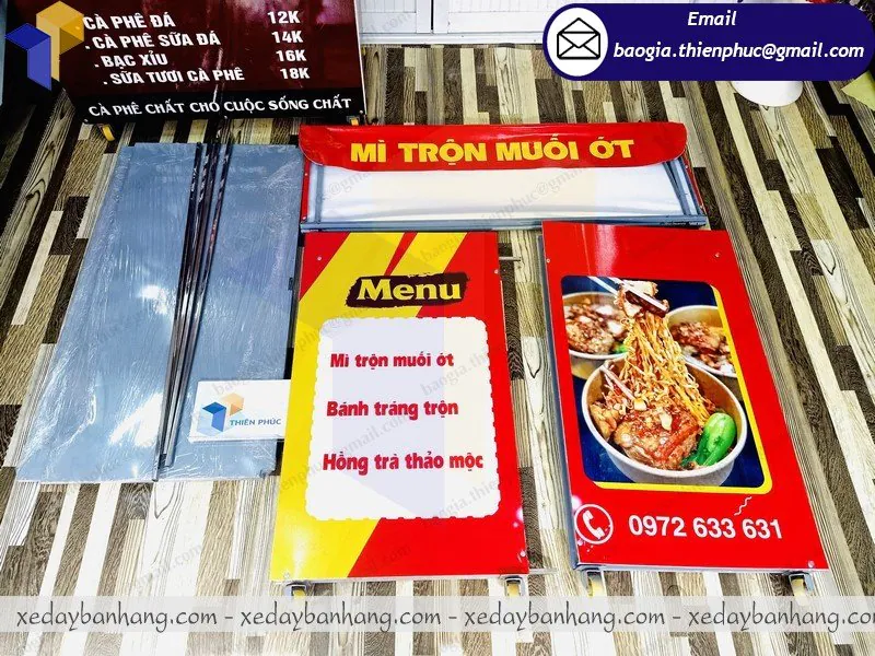 booth lắp ráp bán đồ ăn vặt