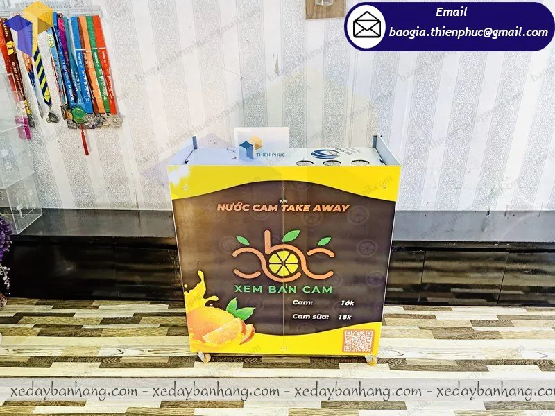 booth lắp ráp bán nước cam giá rẻ