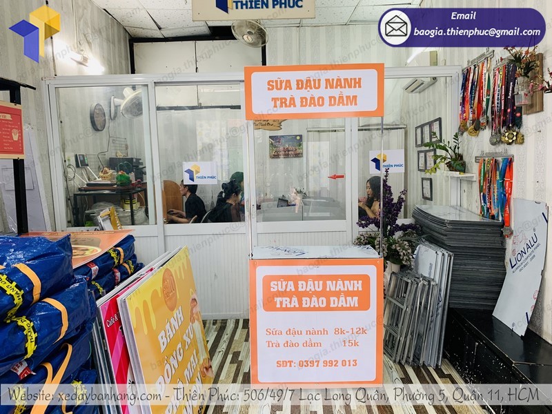 Booth lắp ráp bán sữa đậu nành tphcm