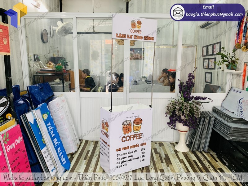 booth lắp ráp take away lưu động đẹp