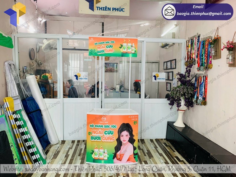 Booth xếp dùng để tiếp thị