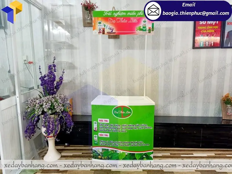 booth nhựa lắp ráp siêu thị