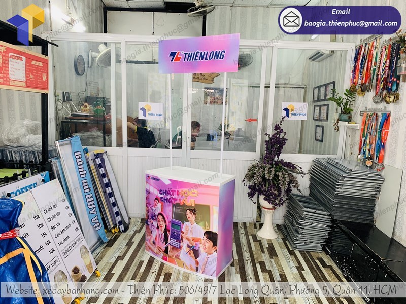 booth nhựa quảng cáo lắp ráp đẹp