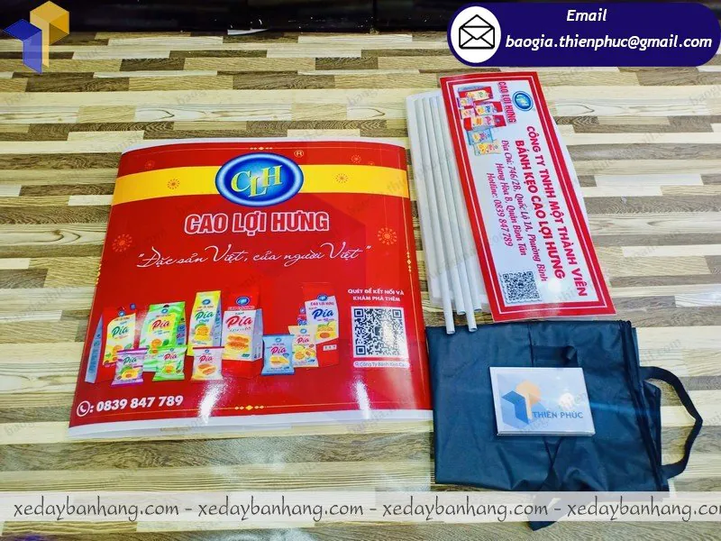 booth nhựa sampling lưu động giá rẻ