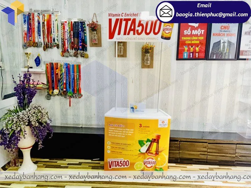 booth nhựa sampling lưu động