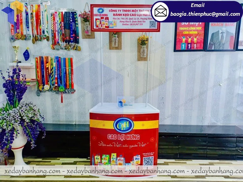 booth nhựa sampling lưu động