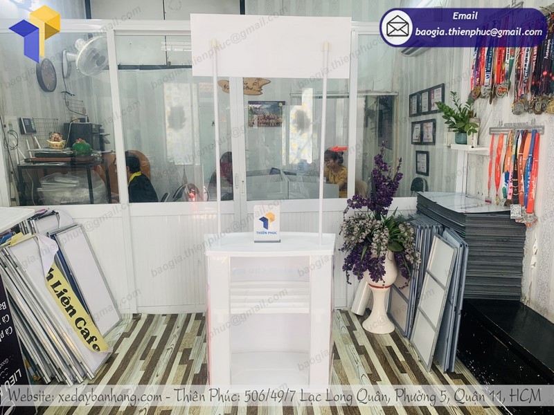 booth nhựa sampling sản phẩm đẹp
