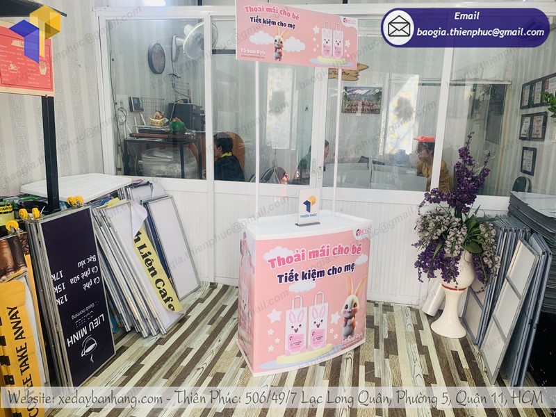booth nhựa sampling sản phẩm