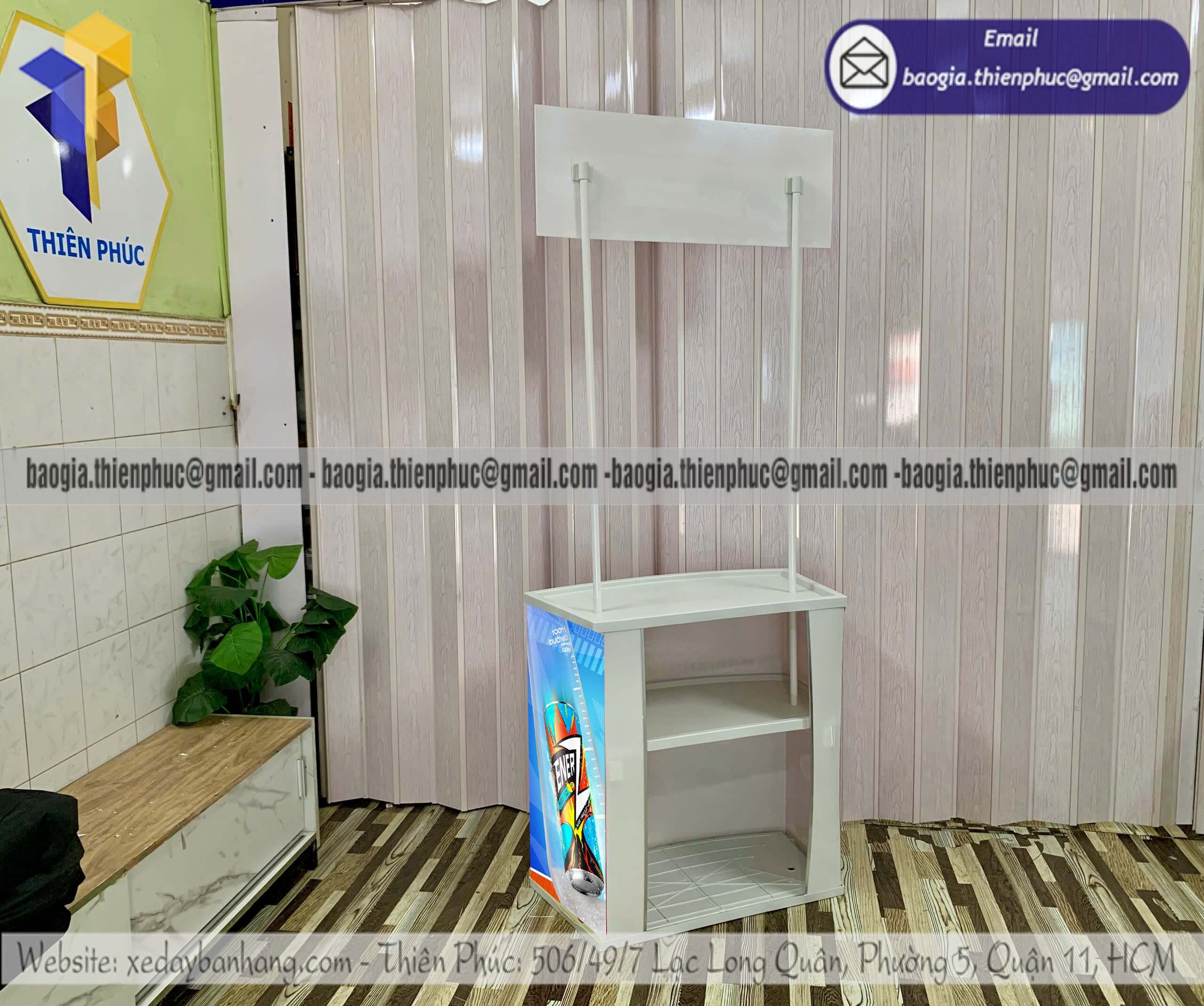 Booth nhựa tiếp thị bán hàng dùng thử giá rẻ quảng cáo giới thiệu sản phẩm