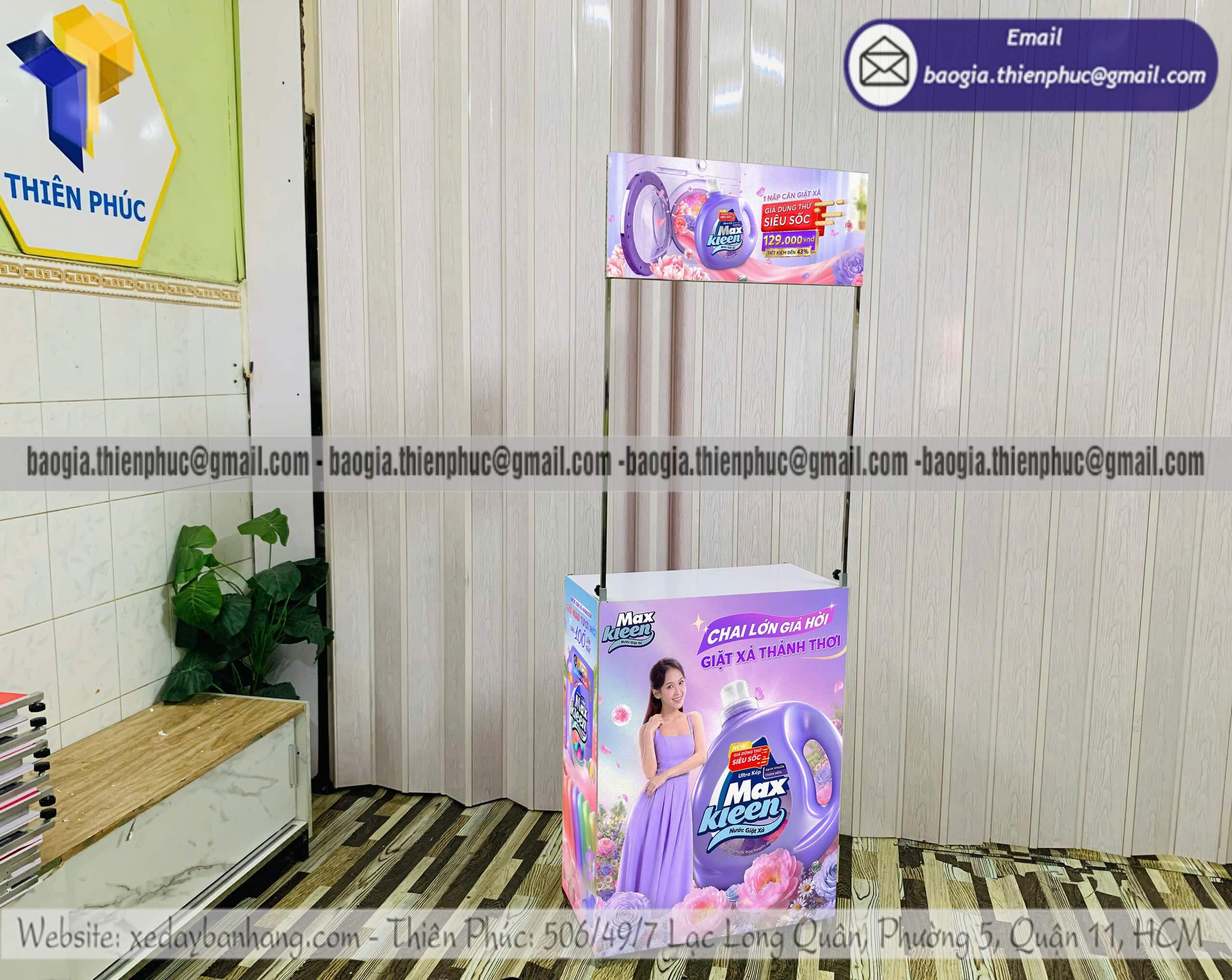 Booth sampling nhỏ lắp ráp quảng cáo thương hiệu giới thiệu sản phẩm trực tiếp