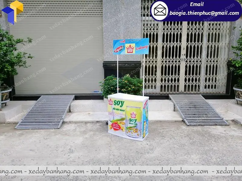 Booth nhựa sampling giá rẻ