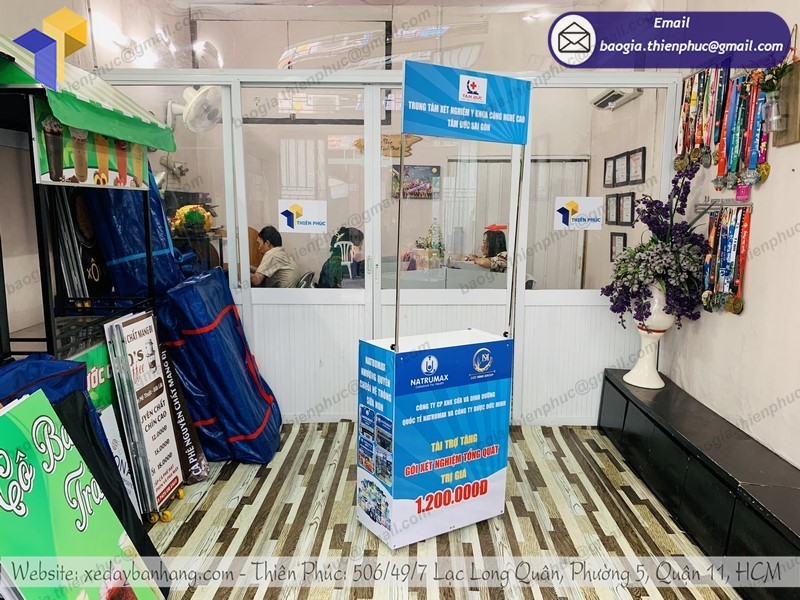 Booth sampling quảng cáo