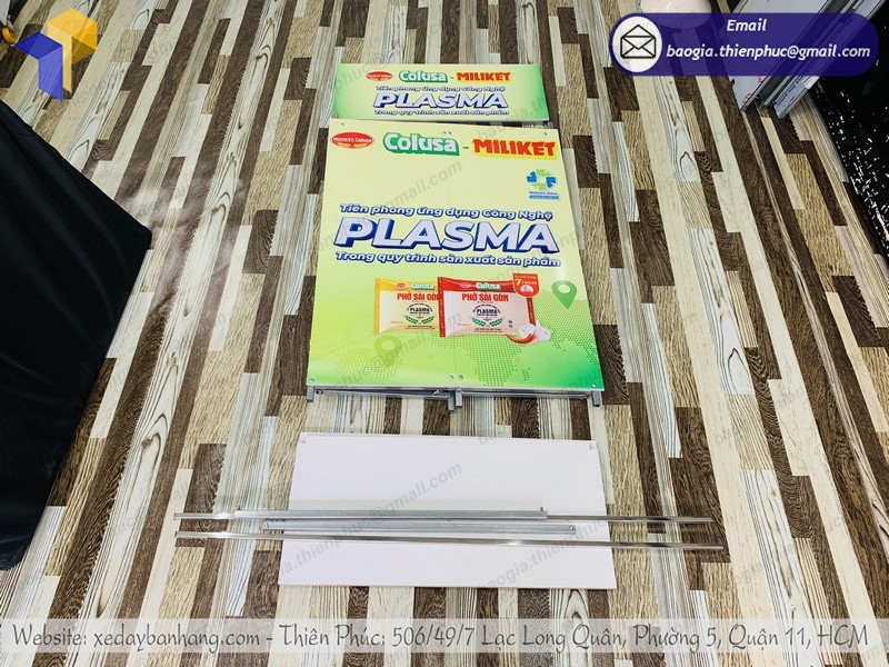 Booth sampling sắt lưu động đẹp