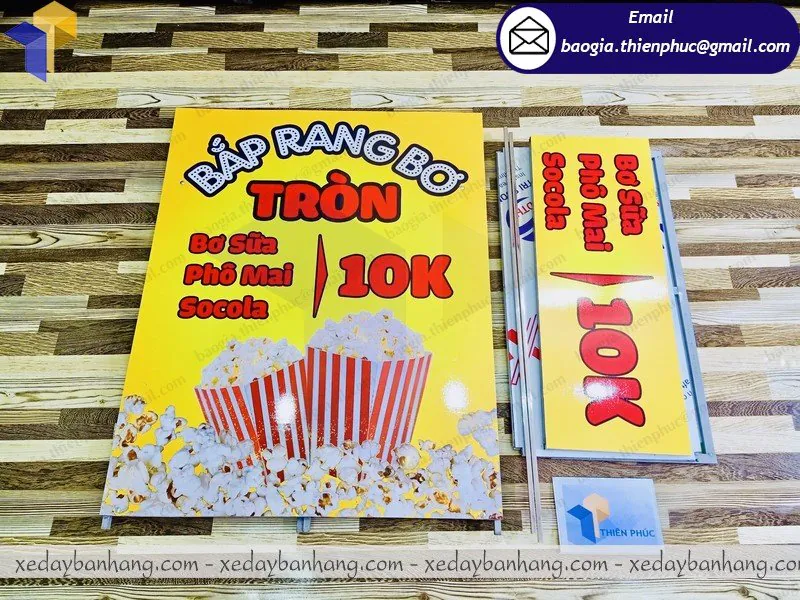 booth sắt bán bắp rang bơ giá rẻ