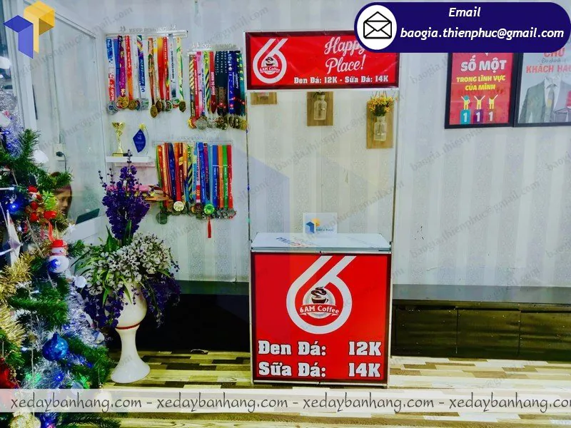 booth sắt bán cafe phin