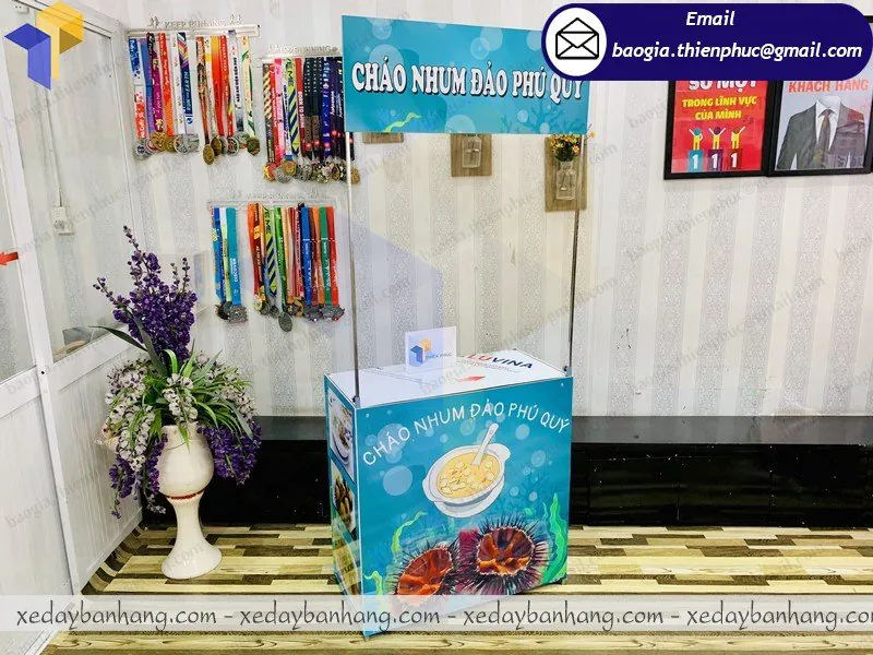 booth sắt bán cháo nhum đẹp giá rẻ