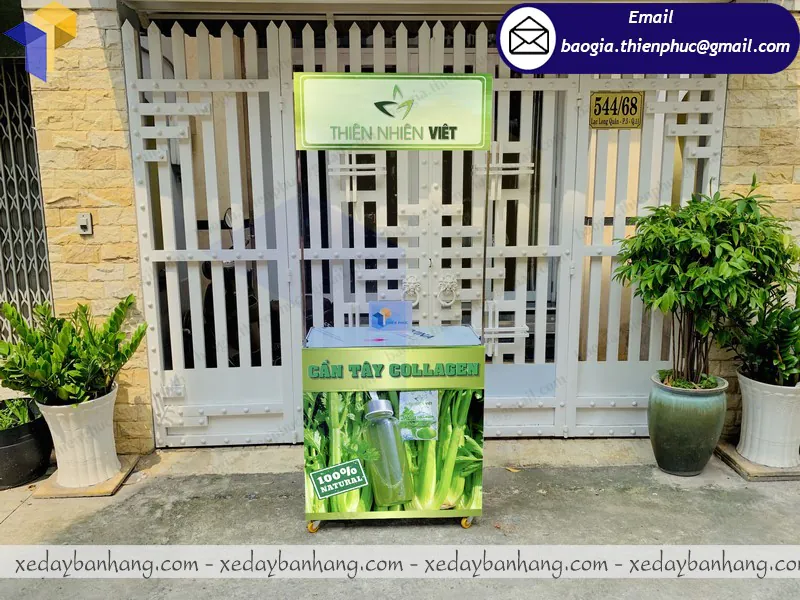 booth sắt bán nước cần tây