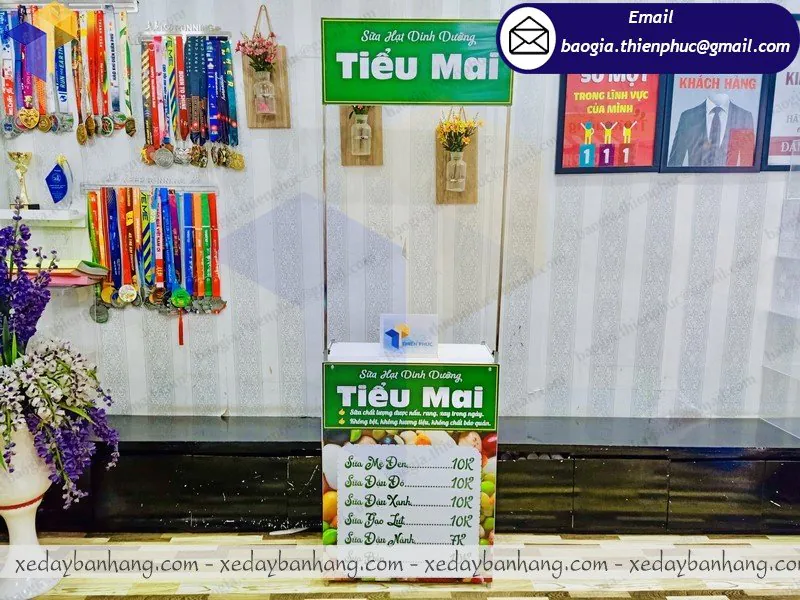 booth sắt bán sữa đậu nành