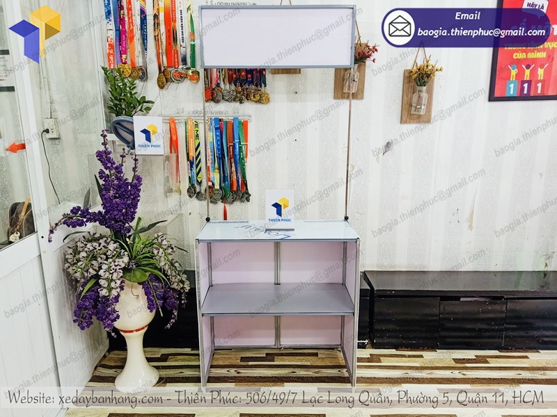 booth sắt quảng cáo lắp ráp bền bỉ