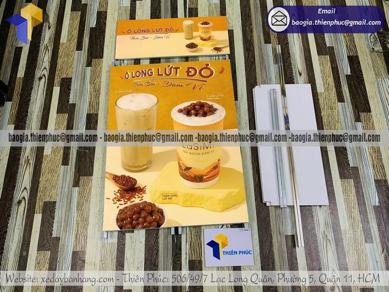 Booth sắt sampling dùng thử sản phẩm mới miễn phí cho mẫu tiêu chuẩn quảng cáo