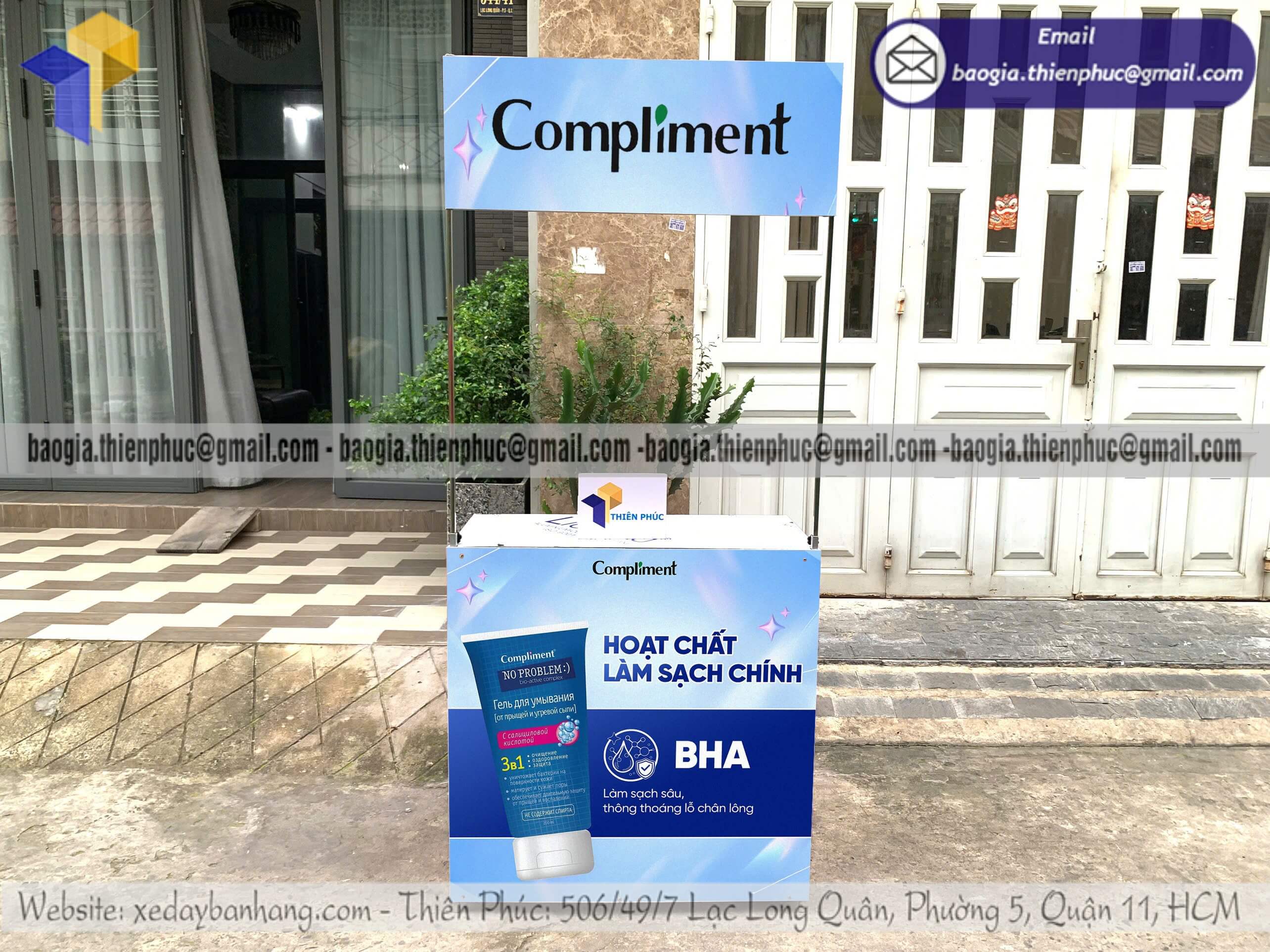 Booth sắt sampling dùng thử sản phẩm tại chỗ