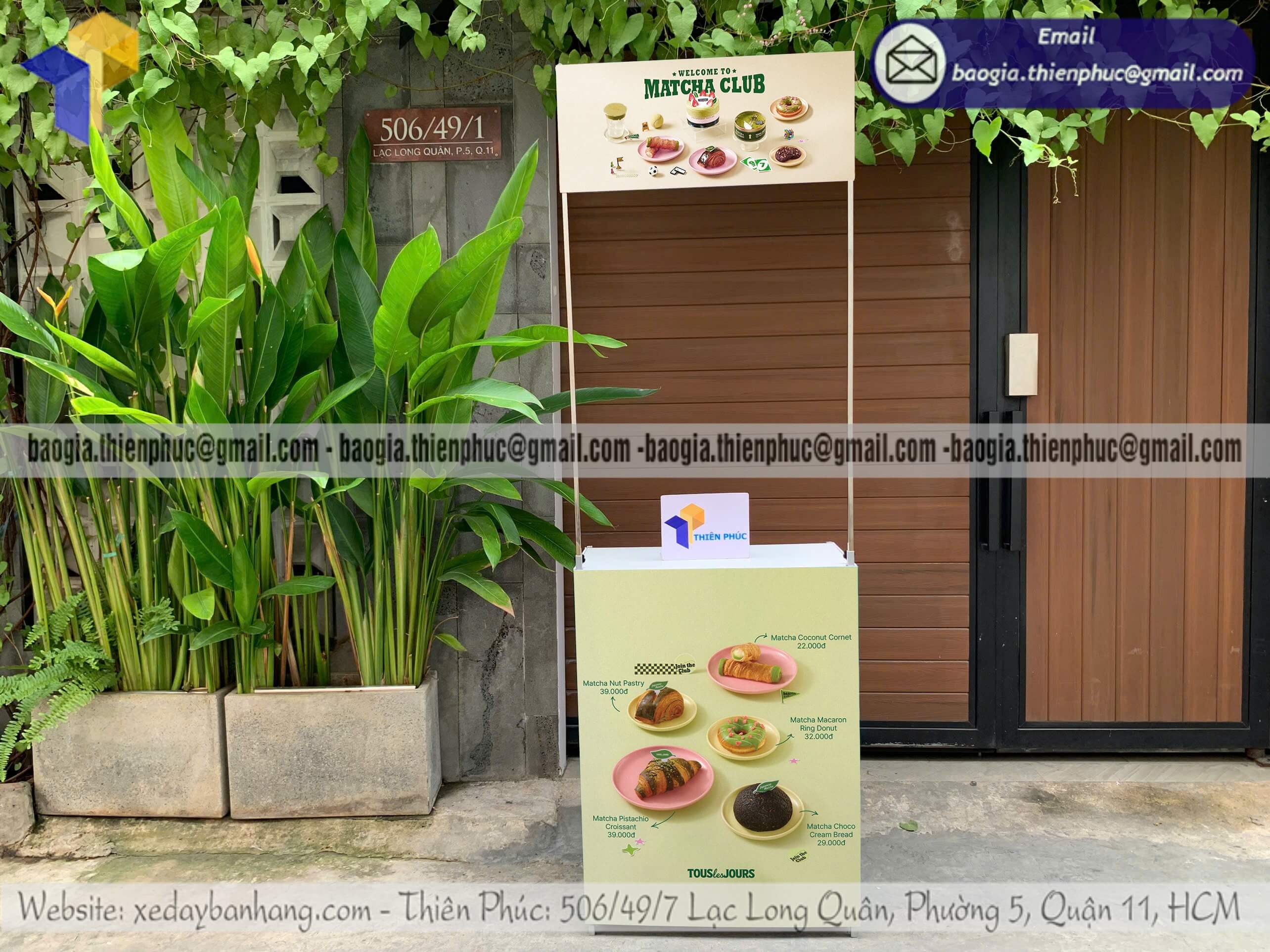 Booth sắt sampling mini quảng cáo ngoài trời event Booth sắt sampling mini quảng cáo ngoài trời event