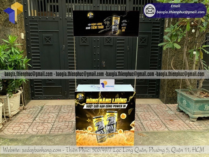 Booth sắt sampling trưng bày sản phẩm mới gấp gọn Booth sắt sampling trưng bày sản phẩm mới gấp gọn