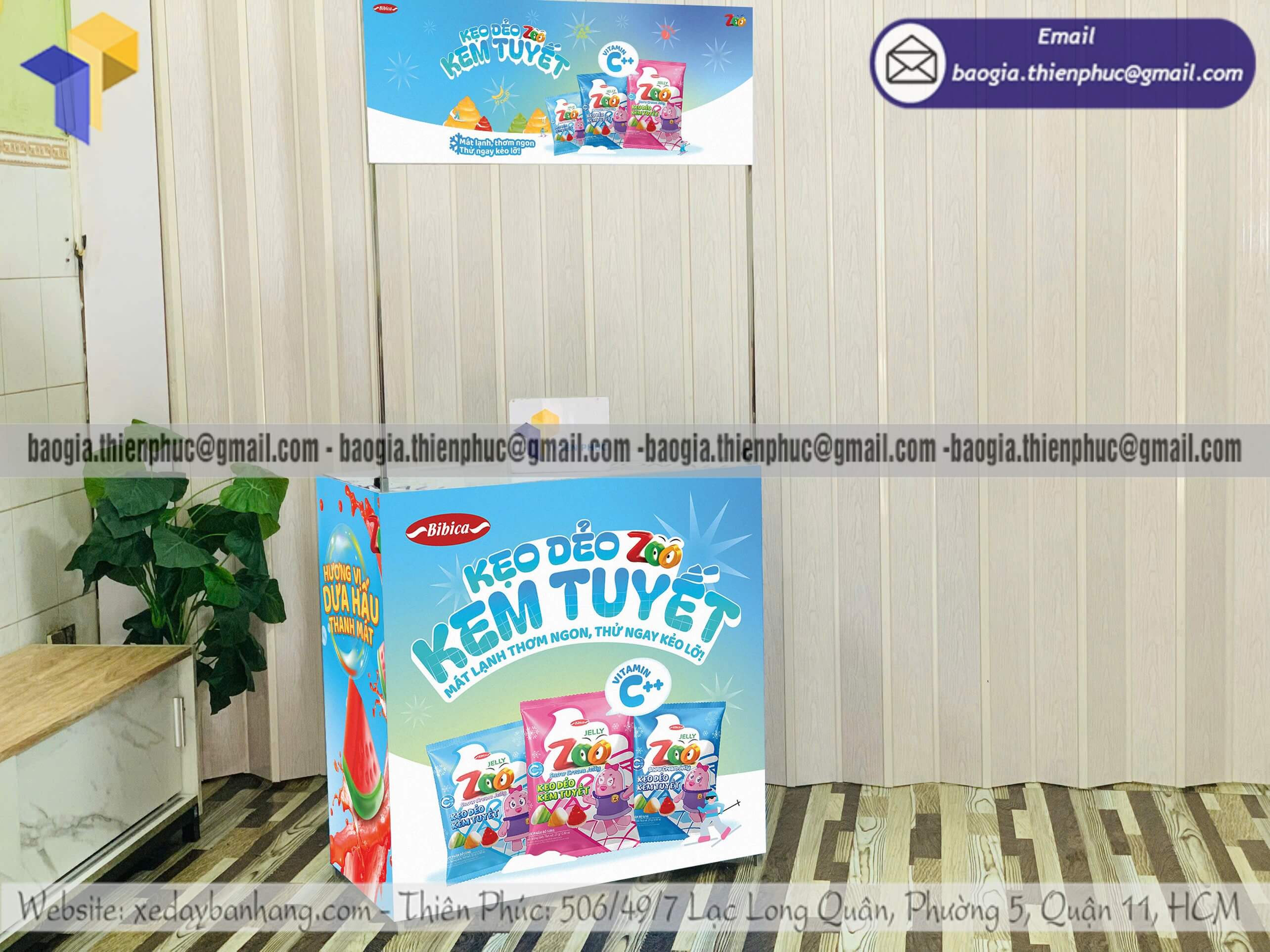 Booth sắt tiếp thị bán hàng tại sự kiện giá rẻ di động dễ tháo lắp vận chuyển