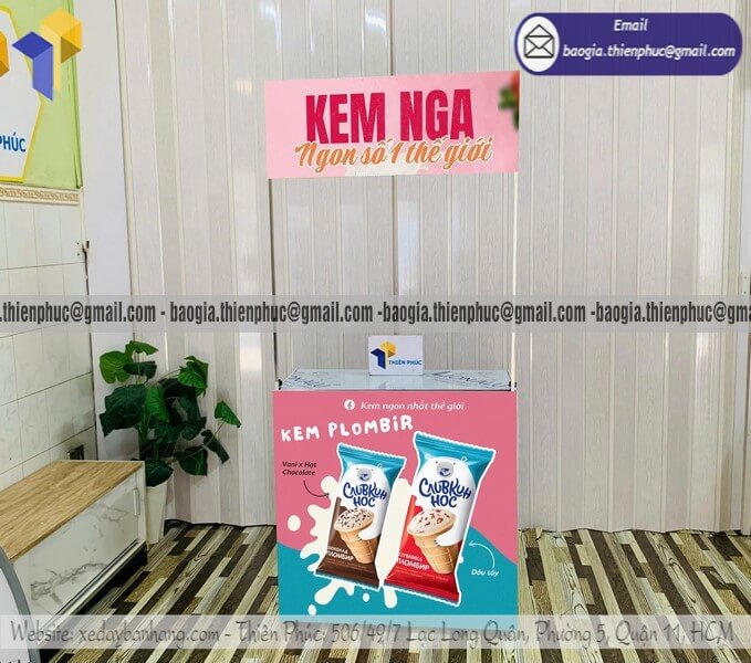 Booth sắt tiếp thị cho PG đứng quảng cáo mẫu mới
