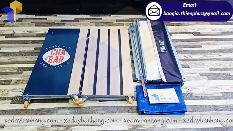 booth tháo lắp bán đồ uống