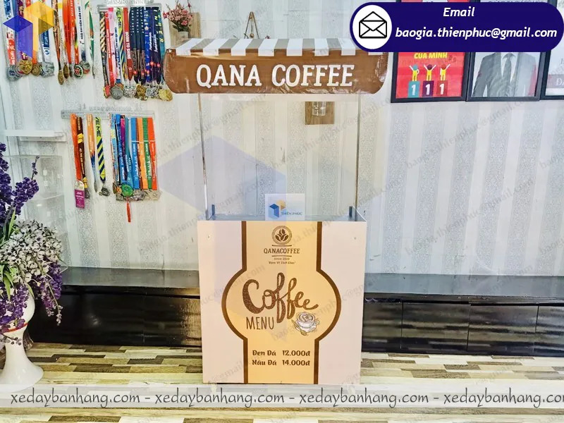 booth tháo rời bán cafe rang xay