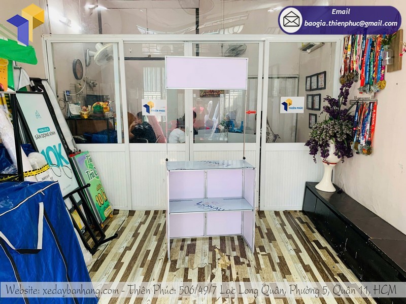 booth quảng cáo bằng sắt đẹp