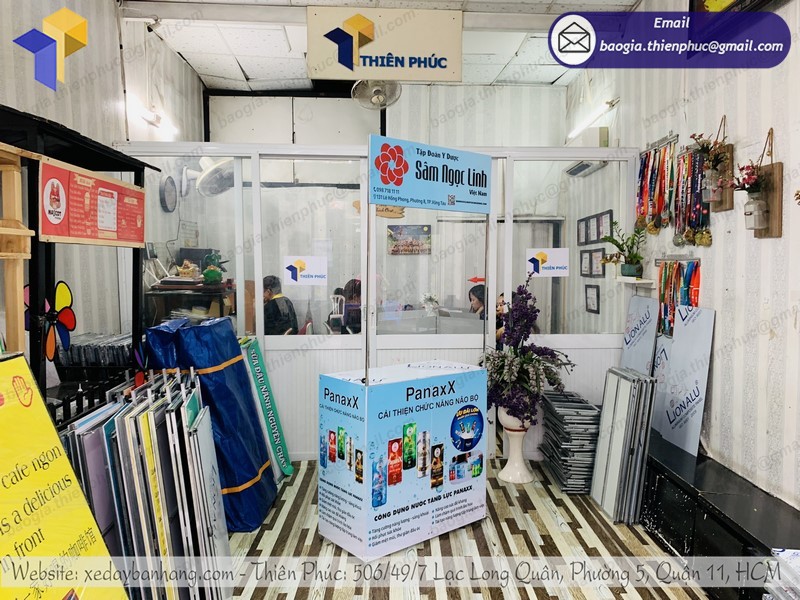 Booth tiếp thị xếp gọn tphcm