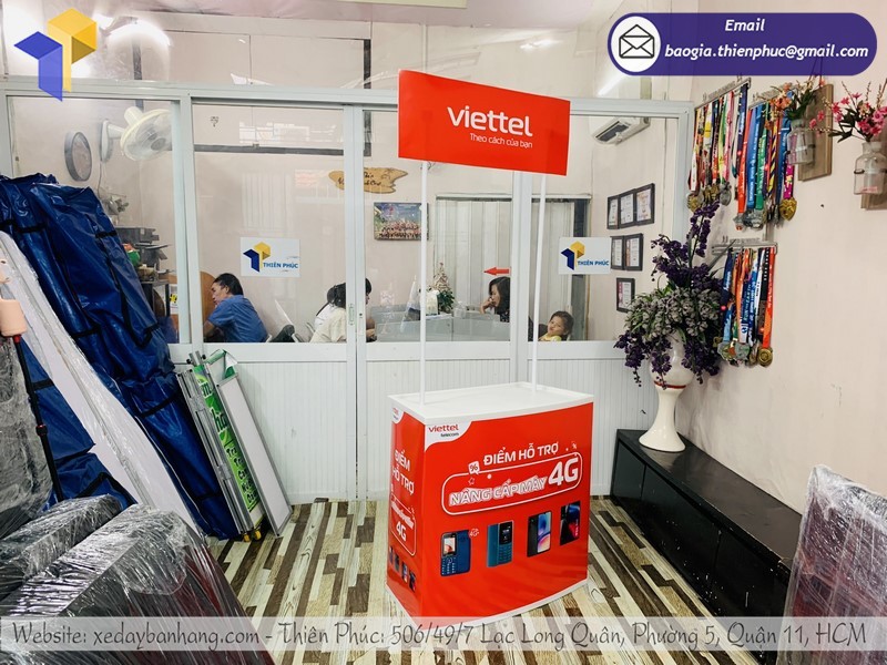 Booth tiếp thị xếp gọn uy tín