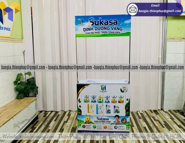 Booth trưng bày phát hàng dùng thử bằng sắt Booth trưng bày phát hàng dùng thử bằng sắt