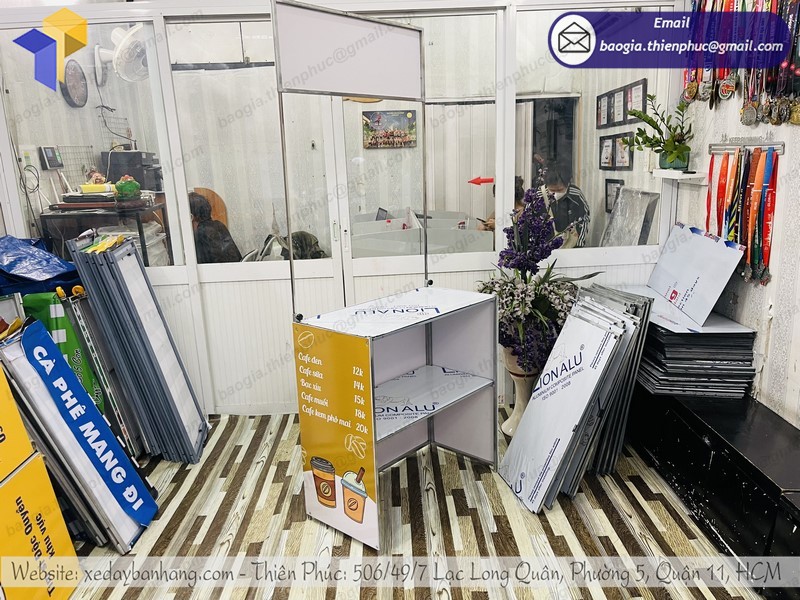 booth xếp gọn bán cafe di động tphcm