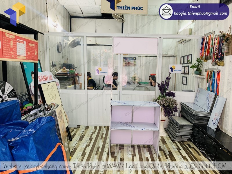 booth xếp gọn tiếp thị tphcm