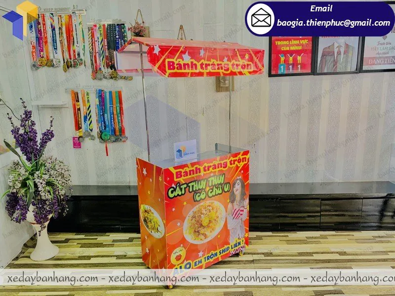 cần mua booth lắp ráp bán bánh tráng trộn