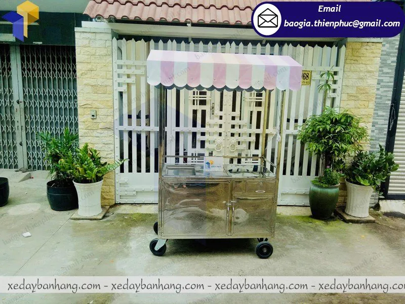 cung cấp xe bán kem kẹp inox số lượng lớn