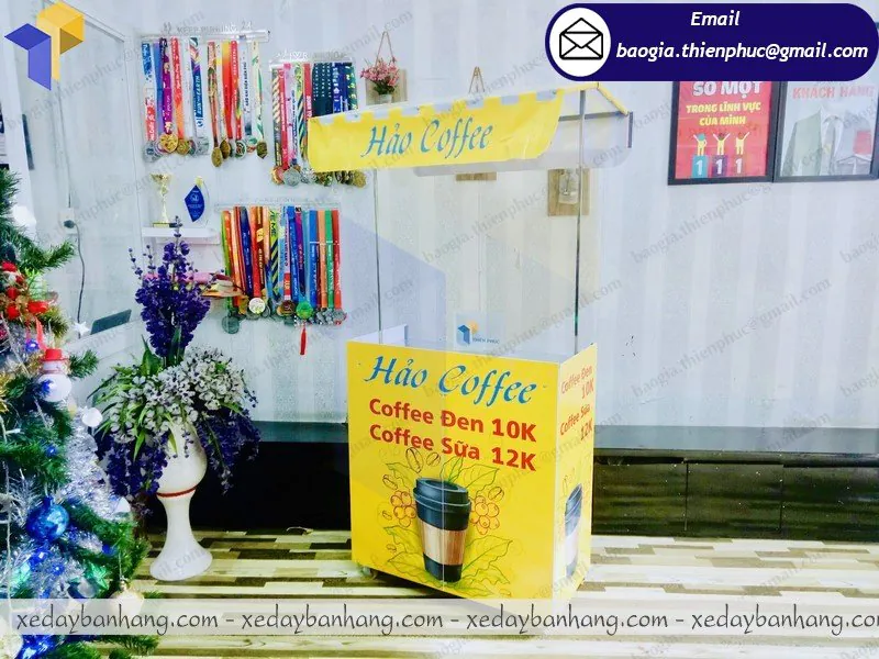 đặt đóng xe lắp ráp bán cafe phin