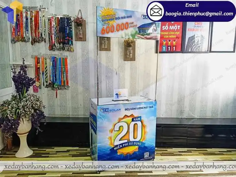 đặt làm booth bán hàng siêu thị giá rẻ