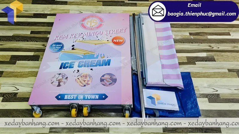 đặt làm booth bán kem di động